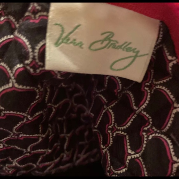 Vera Bradley Red Paisley Duffel Handbag 24”x16” - Picture 4 of 4